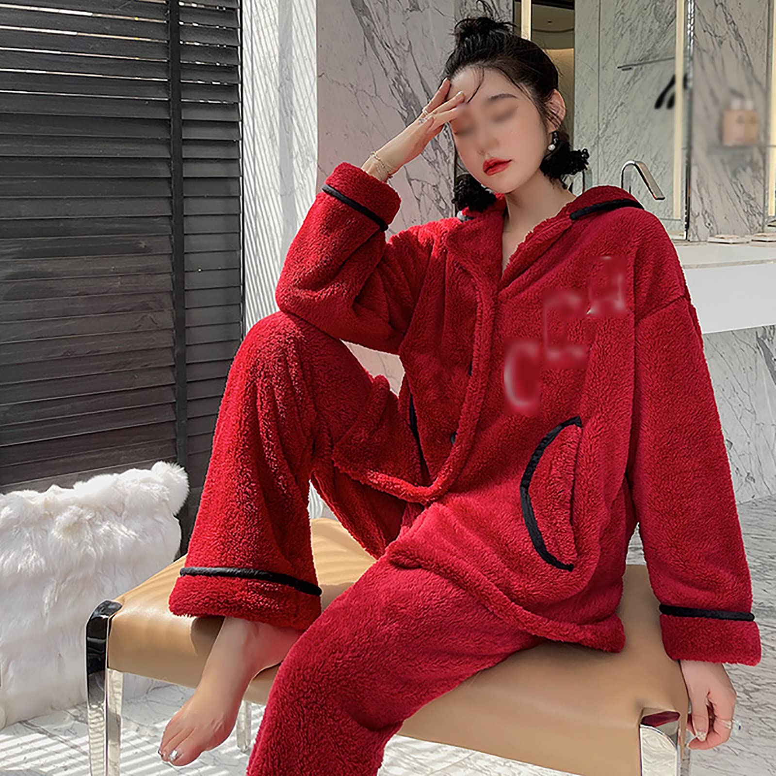 Amazon.co.jp: パジャマ レディース 長袖 秋/冬のパジャマの女性の